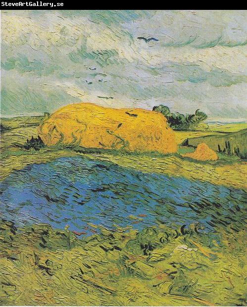 Vincent Van Gogh Barn on a rainy day